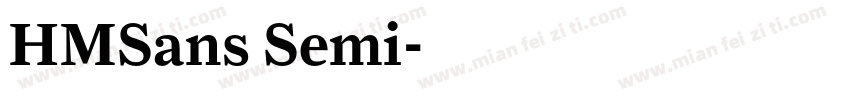HMSans Semi字体转换